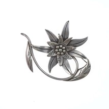 Hector Aguilar Taxco 940 silver ploral pin #1 - $292.05