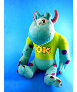 Disney Store Monsters inc OK University Pixar Sulley 10&quot; sitting Plush D... - $9.89