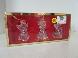 Gorham Crystal Angel Ornament Set Of 3 Made In Germany 2.75&quot;H Boxed - $15.79