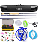 Professional Fly Fishing Rod and Reel Combo - 4-Piece Starter Kit 9&#39; 5/6# - $160.48