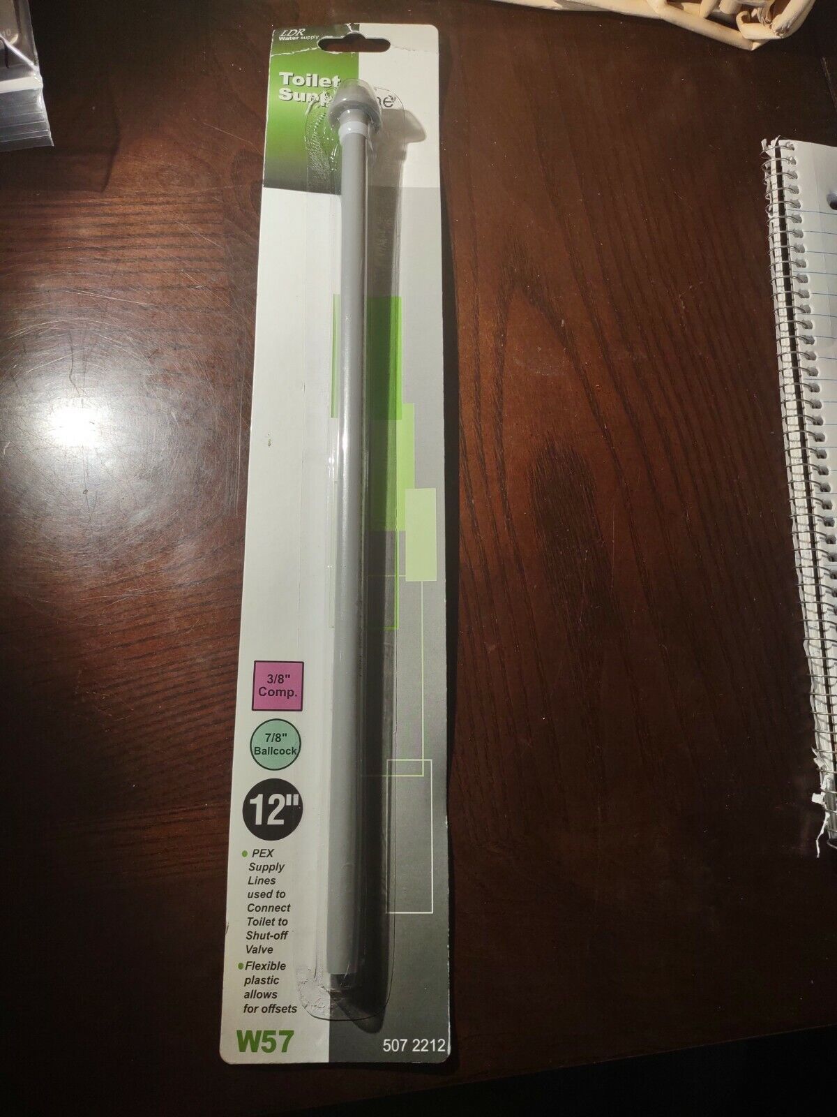 POLYBUTLENE SUPPLY TUBES 3/8OD X 12&quot; FOR TOILETS, Part No 507 2212, By LDR - $12.75