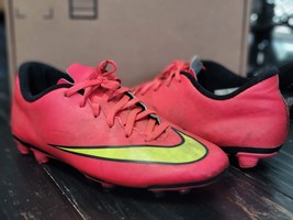 2014 Nike Mercurial FG Red/Yellow Soccer Cleat 661547-680 Men size 8 - £33.10 GBP
