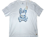 Psycho Bunny Robert Godley Blue Bunny &amp; Bones Graphic T-shirt Men’s Size... - $38.21
