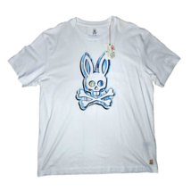 Psycho Bunny Robert Godley Blue Bunny &amp; Bones Graphic T-shirt Men’s Size 8 (XXL) - £29.92 GBP