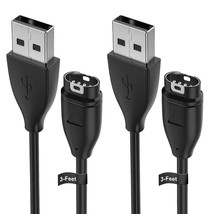 2-Pack Charger Cable Compatible With Garmin Watch, 3-Feet Usb Charger Cable Data - $14.99