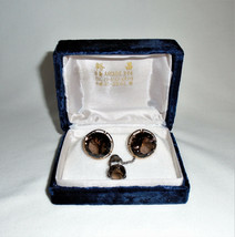 Sterling Silver Quartz Cufflinks and Tie Pin Vintage Men&#39;s Accessories  - £35.41 GBP