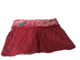 Rocaware Junior&#39;s Pink White Mini Skirt Striped Pattern Scallop Hem Sizes L - XL - £16.07 GBP