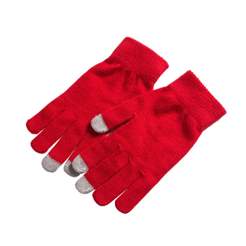 Winter Touch Screen Gloves Full Finger Women Men Warm Solid Color Cotton Warmer  - £71.98 GBP
