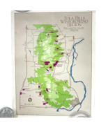 Eola Hills Wine Growing Region Willamette Valley Oregon Vtg Map Poster M... - £37.24 GBP