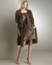 $1K Dolce &amp; Gabbana Animal Leopard Print Silk Dress ( 42 ) - £571.60 GBP