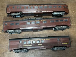 Lot of 3 LIONEL HO Pennsylvania Passenger mail Train Cars 0708 0709 0710 - $75.25