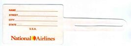 National Airlines &amp; Planters Nuts Plastic Luggage Tag - $17.80