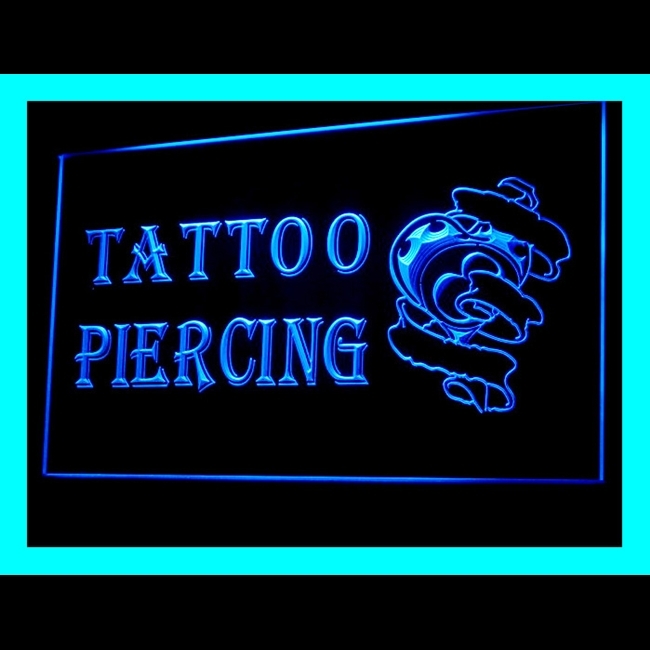 100072B Tattoo Get Ink Wolf Poker Lesbian Artistic Unicorn Death LED Lig... - $21.99