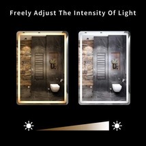 36 x 28 Inch Large Wall Anti-Fog Dimmable LED Bathroom Vanity - $178.82