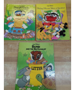 Lot 3 Walt Disney&#39;s Puppet Books Copyright 1976 1981 Donald Duck Bambi M... - $33.90 CAD