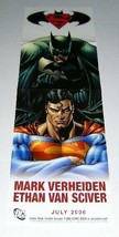 2006 Batman Superman DC Comics 34 by 11&quot; comic book promotional promo po... - £18.96 GBP