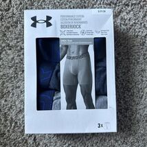 3 Pair Under Armour UA Performance Cotton 3&quot; Boxerjock Boxer Briefs Size... - $27.99