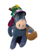 Walt Disney Easter Bonnet Eeyore 9&quot; Plush Flower Hat Basket Gardening Ho... - £26.01 GBP