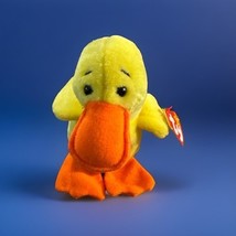 Quackers the Duck TY Beanie Baby 1994(Retired) PVC Tag Error Missing U.K. - $12.99