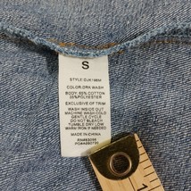 CAVALINI Denim Collection DJK196M Women’s Blue Crop Frayed Jacket Size Small image 7