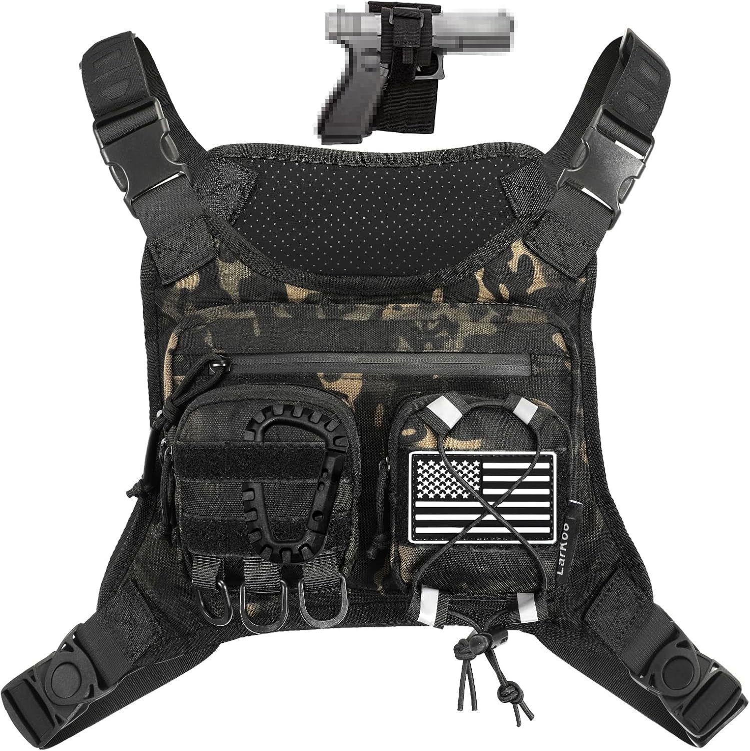 Sports Chest Holster Bag Edc Pouch Bag Chest Vest Holster Ifak Chest Pac... - $35.99