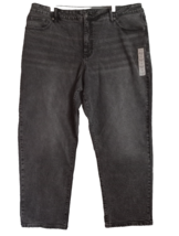 Ava Viv Womens Jeans Pants Black Denim Stretch Straight High Rise Size 22 - £11.02 GBP