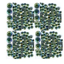 RHINESTUDS Faceted Metal  3mm AB ICE SEA  144pc - $4.80