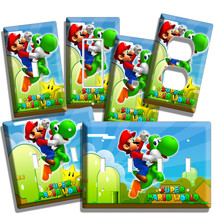 Super Mario Yoshi Light Switch Outlet Wall Plates Computer Geek Game Room Decor - $16.73+