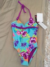LAGUNA SPANDEX GIRLS KIDS 1 piece swim suit MULTI COLOR SZ 2T - £11.82 GBP