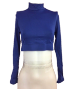Body Wrappers BW Prowear Cheer Pullover Turtleneck Crop, DRY Blue, XSmal... - $13.02 CAD