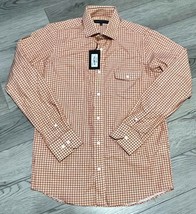 Report Collection &quot;80 Orange&quot; Short Sleeve Button Down Shirt Mens Size M... - £11.45 GBP