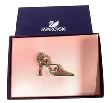 Swarovski High Heel Shoe Brooch Pink Crystals New - $28.42