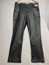 Abercrombie &amp; Fitch leatherette Jeans  34 /18 R The 90s Straight Ultra High Rise - £43.01 GBP