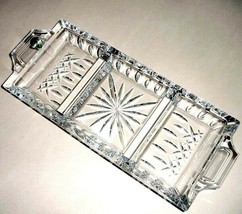 Waterford Lismore 3 Part Cut Irish Crystal Divided Tray Serving Dish 13.5&quot; New - £130.40 GBP