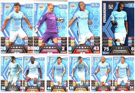 Topps Match Attax 2013-14 Premier League Man City Players Cards - $3.50