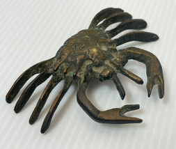 Vintage Brass Crab Not Trinket Box 4.5 By 2.5 Inches - $15.43