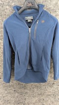 Ariat Men&#39;s Logo Blue Fleece Jacket Ariat Tek Side Zip XS - $24.89