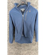 Ariat Men&#39;s Logo Blue Fleece Jacket Ariat Tek Side Zip XS - $24.89