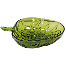 Vintage Indiana Glass Large Green Grape Cluster Pattern Fruit Serving Bowl 13&quot; - £30.56 GBP