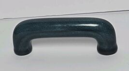 NOS Vintage 3.75" Teal Large Gap Ceramic Porcelain Drawer Cabinet Pull H... - $11.88
