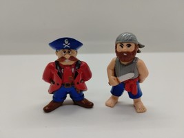 2 Vintage SOMA Pirates Mini Rubber Figure Toy 2” - £6.31 GBP