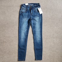 WallFlower Ultra Fit Skinny Jeans Juniors Size 3 26 Blue Medium Wash Stretch NEW - £30.07 GBP