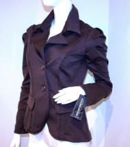 RINASCIMENTO Jacket ITALY Brown POWER Shoulder BLAZER ( L ) - $148.47