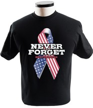 Memorial Shirt Ribbon Usa Flag Never Forget T Shirt - £13.54 GBP+