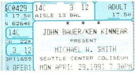 Michael W. Smith Concert Ticket Stub April 29, 1991 Seattle Washington-
show ... - £33.25 GBP