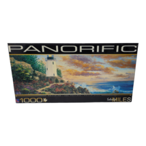 SCHAEFER LIGHTHOUSE Ocean PANORIFIC MILES 1,000 PIECE 39&quot; X 15&quot; PUZZLE B... - £7.58 GBP