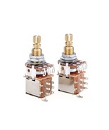 Pro Brass Full Metric Sized Control Pots A250K Push/Push Audio Taper Pot... - £25.16 GBP