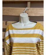 Talbots Boat Neck Striped Shirt Blouse Top Woman&#39;s Size Large KG - $272.62 MXN