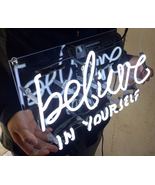 New &#39;Believe in yourself&#39; Wedding Sweet Lovely Art Sign Handmade Neon Si... - £54.68 GBP