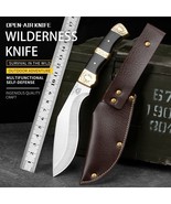 Mirror Light Stainless Steel Kukri Blade Outdoor Tactical Survival Knife - $38.61